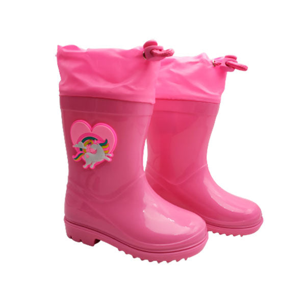 Bota de agua en fucsia con unicornio Beppi