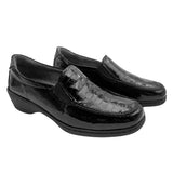 Mocasín de charol negro Notton mujer