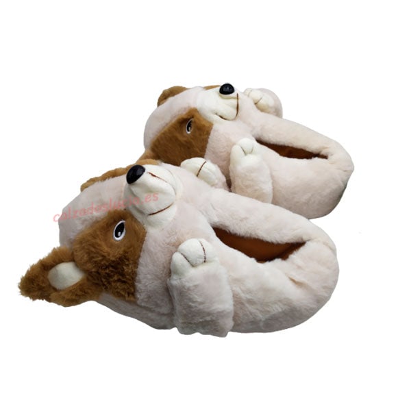 Pantufla de andar por casa perro Corgi