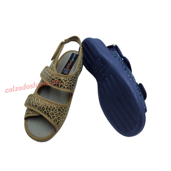 Zapatilla sandalia de mujer con velcros D.C.