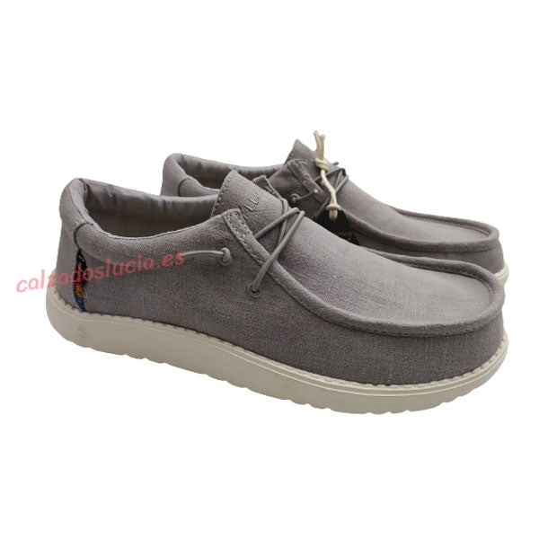 Zapatilla náutico de lona modelo Texas gris