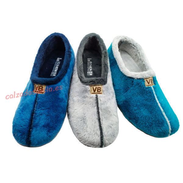 Zapatilla semicerrada de terciopelo VB