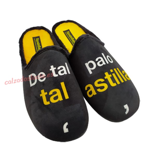 Zapatilla de casa Spainsays "De tal palo tal astilla"