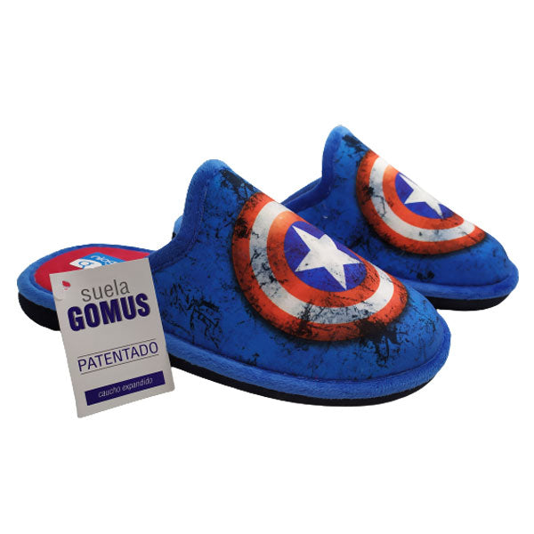 Zapatilla de casa destalonada Capitán América