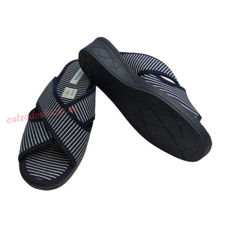 Zapatilla casa en lona cruzada de mujer