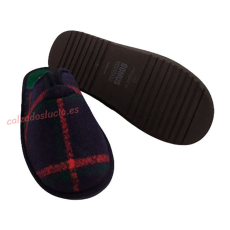 Zapatilla de casa destalonada a cuadros Niágara 6633