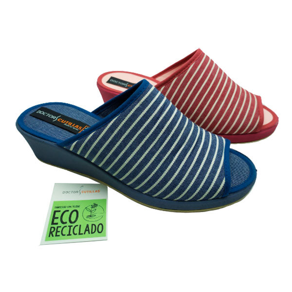 Zapatilla de casa marinera Doctor Cutillas con cuña