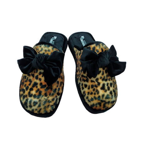 Zapatilla casa destalonada de leopardo