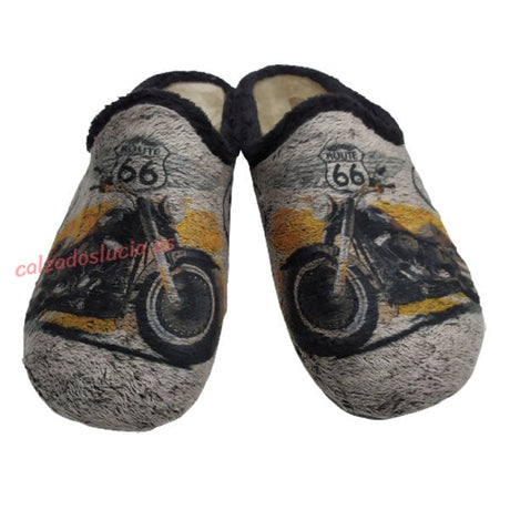 Zapatilla casa hombre estampación motos