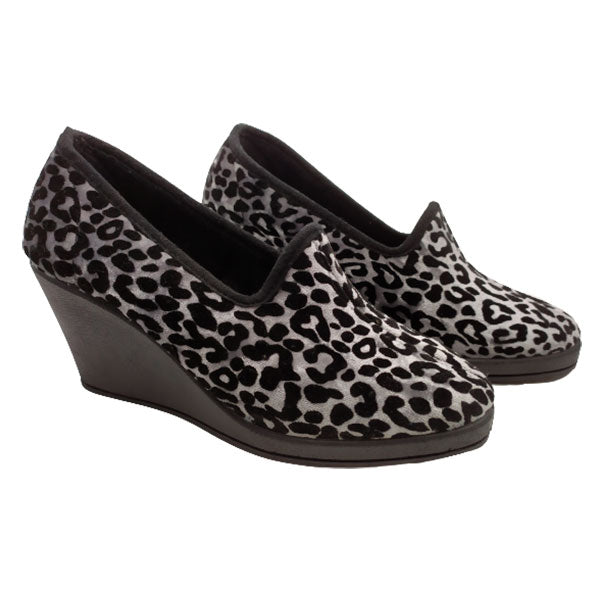 Zapatillas Casa Mujer Cuña Zapatillas De Casa Con Cuña De Cm Estampado Animal Print, Suela De Fabricadas En España Zapatillas De Andar Por