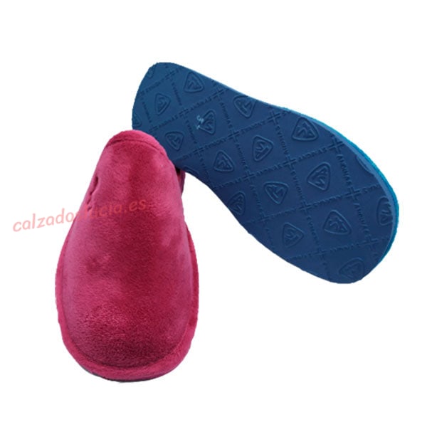 Zapatilla casa terciopelo liso Andinas