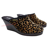 Zueco alto Salemera estampado de leopardo