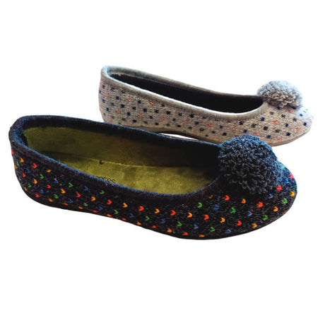 Bailarina de casa en lana con pompón Marpen Slippers