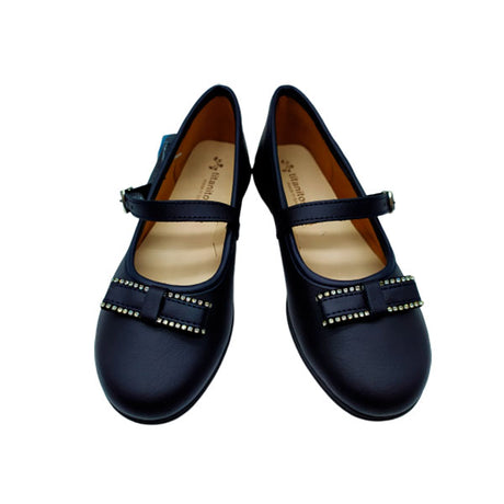 Bailarina de piel lavable con lazo y brillos Titanitos