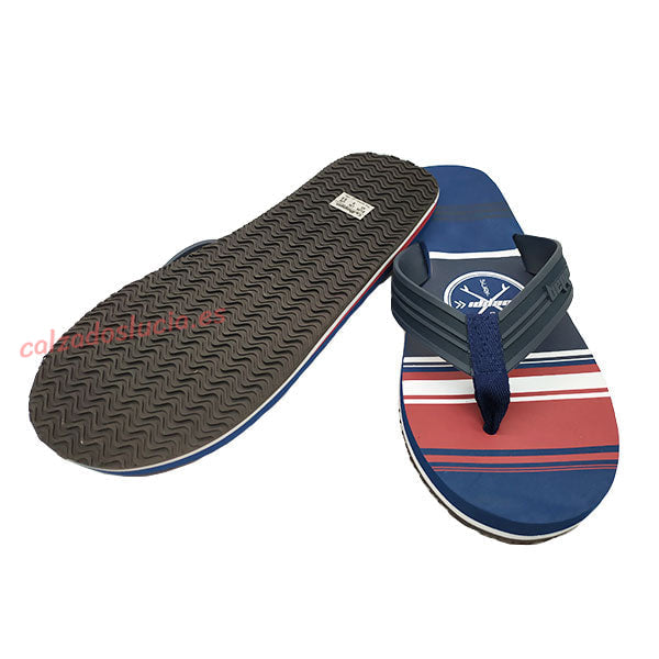 Chancla dedo rayas de Beppi