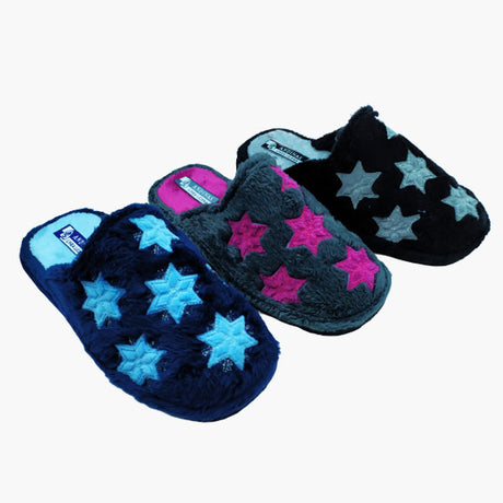 Pantuflas suaves con estampación de copos de nieve