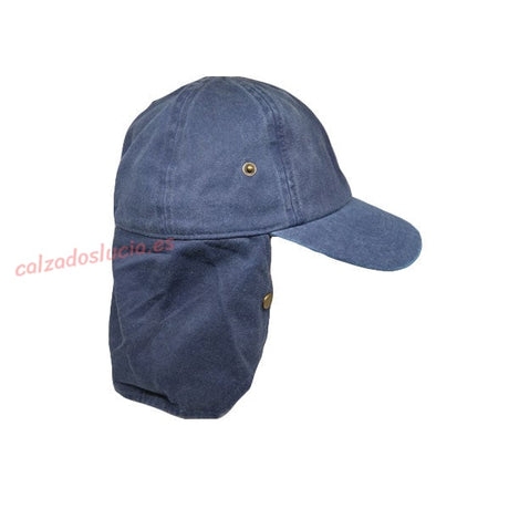 Gorra con faldón trasero de lona vaquera