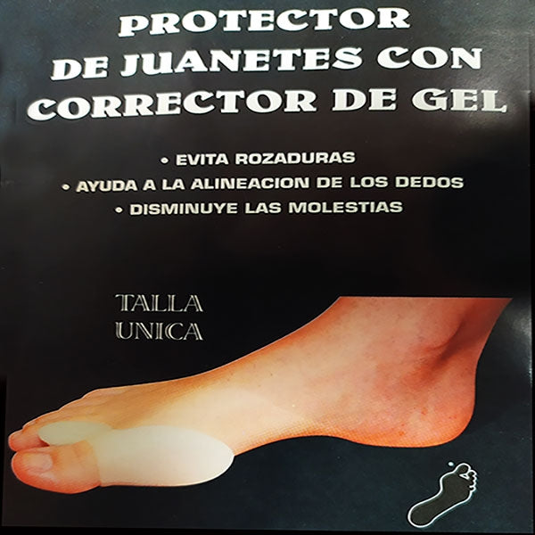 Protector de juanete con corrector de dedos en gel