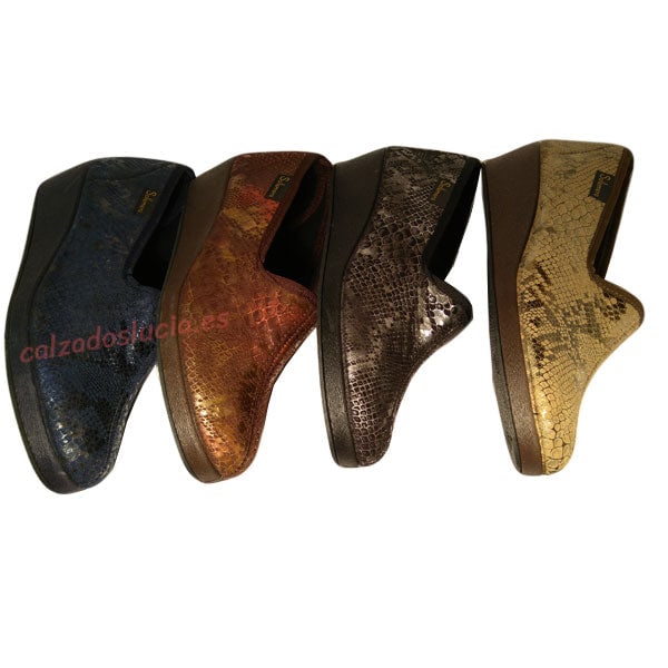 Zapatilla vestir cuña media Salemera