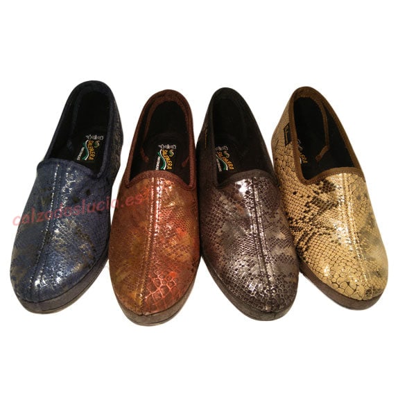 Zapatilla vestir cuña media Salemera