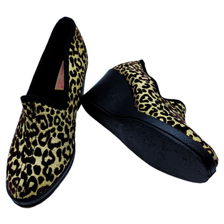 Zapatilla cuña alta Salemera estampado felino