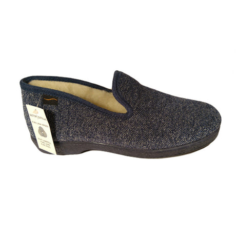 Zapatilla lana virgen D´C en azul
