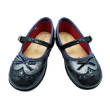 Zapatito charol con lazo en marengo