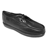 Zapatilla ancho especial en piel y suela blanda